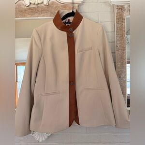 Tommy Hilfiger  Cream and Brown Women's Jacket